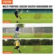 Buy 1 x 1m Soccer Goal Portable Soccer Rebounder Net Adjustable Angle Iron Pipe PE Net Easy Setup Sports Equipment for Kids, Teens and All Ages