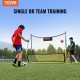 Comprar Gol de futebol 183x130 cm Rede de rebote de futebol 2 em 1 equipamento esportivo de tubo de ferro com bolsa portátil para treinamento individual, treinamento em equipe, passes, vôlei