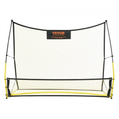 VEVOR Portería de Fútbol 183x130 cm Red reboteadora de Fútbol Equipo Deportivo de Tubo de Hierro 2 en 1 con Bolsa Portátil para Entrenamiento en Solitario, Entrenamiento en Equipo, Pases, Voleibol