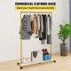 Comprar Rack para roupas 100 x 36 x 150 cm Rack independente para casacos de burro em metal e material de madeira MDF, capacidade de 150 lbs Rack para roupas resistentes com rodas para uso doméstico ou comercial