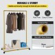 Buy Clothes Rack 100 x 36 x 150 cm Freestanding Clothes Rack Made of Metal and MDF Wood, 150 lbs Capacity Heavy Duty Clothes Rack with Wheels for Home or Commercial Use