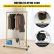 Buy Clothes Rack 100 x 36 x 150 cm Freestanding Clothes Rack Made of Metal and MDF Wood, 150 lbs Capacity Heavy Duty Clothes Rack with Wheels for Home or Commercial Use