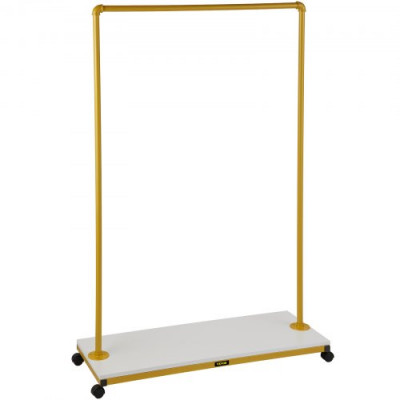 Perchero de Ropa 100 x 36 x 150 cm Perchero de Burro Independiente Material de Metal y Madera MDF, Capacidad de 150 lbs Perchero de Ropa Resistente con Ruedas para Uso Doméstico o Comercial