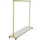 Comprar Rack para roupas 150 x 36 x 160 cm Rack independente para casacos de burro em metal e material de madeira MDF, capacidade de 150 lbs Rack para roupas resistentes com rodas para uso doméstico ou comercial