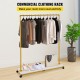 Comprar Rack para roupas 120 x 36 x 160 cm Rack independente para casacos de burro em metal e material de madeira MDF, capacidade de 150 lbs Rack para roupas resistentes com rodas para uso doméstico ou comercial