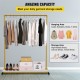 Buy Clothes Rack 120 x 36 x 160 cm Freestanding Clothes Rack Made of Metal and MDF Wood, 150 lbs Capacity Heavy Duty Clothes Rack with Wheels for Home or Commercial Use