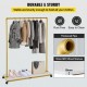 Buy Clothes Rack 120 x 36 x 160 cm Freestanding Clothes Rack Made of Metal and MDF Wood, 150 lbs Capacity Heavy Duty Clothes Rack with Wheels for Home or Commercial Use