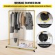 Buy Clothes Rack 120 x 36 x 160 cm Freestanding Clothes Rack Made of Metal and MDF Wood, 150 lbs Capacity Heavy Duty Clothes Rack with Wheels for Home or Commercial Use