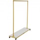 Comprar Rack para roupas 120 x 36 x 160 cm Rack independente para casacos de burro em metal e material de madeira MDF, capacidade de 150 lbs Rack para roupas resistentes com rodas para uso doméstico ou comercial