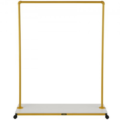 Perchero de Ropa 120 x 36 x 160 cm Perchero de Burro Independiente Material de Metal y Madera MDF, Capacidad de 150 lbs Perchero de Ropa Resistente con Ruedas para Uso Doméstico o Comercial