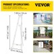 Buy Adjustable Painting Easel 58"x22"x15/22/29/36" Easel Stand 4.7kg Display Easel with Durable and Clear Acrylic Material for Weddings, Dances, Theatrical Productions