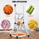 Buy Professional Manual French Fry Cutter Commercial Vegetable Cutter 0.64cm Stainless Steel Blade Vegetable Fruit Cutter 2 Replacement Blades for Salad Preparation