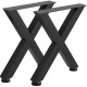 Comprar Patas de Mesa, 400 X 395 mm Mesa de Comedor de Metal con Marco en X Escritorio Negro, Conjunto de 2 Patas de Mesa de Acero de Calidad, Patas para Muebles Tienda de Café Bar de Oficina en Casa