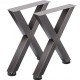 Comprar Patas de Mesa, 720 X 600 mm Mesa de Comedor de Metal en Forma de X Escritorio Negro, Conjunto de 2 Patas de Mesa de Acero de Calidad, Patas para Muebles Tienda de Café Bar de Oficina en Casa