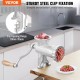 Buy Cast Iron Manual Meat Grinder Hand Crank Mincer 2 Grinding Plates 5 and 8 mm Sausage Pusher Firm Fixation by Clamp for Home Butcher Shop