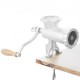 Buy Cast Iron Manual Meat Grinder Hand Crank Mincer 2 Grinding Plates 5 and 8 mm Sausage Pusher Firm Fixation by Clamp for Home Butcher Shop