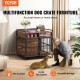 Buy Furniture Style Dog Crate with Storage, 41", Large Breed Dog Furniture with Double Doors, Indoor Wooden Dog Crate, Holds up to 70 lbs, Rustic Brown