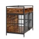 Buy Furniture Style Dog Crate with Storage, 41", Large Breed Dog Furniture with Double Doors, Indoor Wooden Dog Crate, Holds up to 70 lbs, Rustic Brown