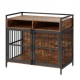 Buy Furniture Style Dog Crate with Storage, 41", Large Breed Dog Furniture with Double Doors, Indoor Wooden Dog Crate, Holds up to 70 lbs, Rustic Brown