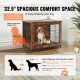 Buy Dog Cage 82.6x55.6x64cm Modern Wooden Dog Cage Furniture Multipurpose Indoor Side Table with Double Door and Tray Easy Assembly for Dogs up to 20kg, Rustic Brown