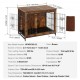 Buy Dog Cage 82.6x55.6x64cm Modern Wooden Dog Cage Furniture Multipurpose Indoor Side Table with Double Door and Tray Easy Assembly for Dogs up to 20kg, Rustic Brown