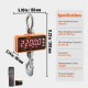 Buy Industrial Hanging Scale 1000kg Digital Crane Scale with Remote Control Cast Aluminum Housing, High Precision LED Display for Farm, Hunting, Fishing, Outdoor Garage, Orange