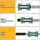 Buy Linear Guide Linear Motion Rail 2pcs Linear Rail Bearings HSR15-1200mm Linear Bearing Rail with 4 Bearing Blocks