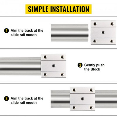 Carril De Guía Lineal 2uds. 1500mm Sbr16 4 X Sbr16uu Bloque para Máquinas Cnc