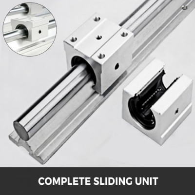 Guia Lineal 2 X 500mm SBR16 4PCS SBR16UU Bloque para máquinas de Cnc Adecuado para enrutadores de bricolaje molinos y tornos ampliamente