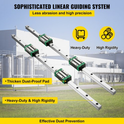 Carril Guía Lineal HGR20-1000mm Recorrido Carril de Deslizamiento Lineal HGR20-1000mm para Kit CNC Adecuado para Equipos Automáticos Equipos de Medición de Precisión