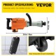 Buy Electric Demolition Hammer 1800 BPM Demolition Hammer 2600W 220V 65A Concrete Breaker with 3 Replaceable Chisels Wrenches and 360 Degree Rotating Ergonomic Handle