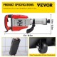 Buy Electric Demolition Hammer 1800 BPM Demolition Hammer 3800 W 220 V / 60 Hz Demolition Hammer for Concrete with 3 Replaceable Chisels Wrenches and 360 ° Rotating Ergonomic Handle