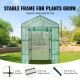 Buy Garden Greenhouse 141x74.5x205 cm Heavy Duty PE Tarpaulin Plant Tent with 4 Shelves, Door and Windows Steel Frame Easy Assembly Ideal for Planting Flowers Storage