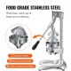 Buy Professional Manual Citrus Juicer Stainless Steel Lemon Squeezer with Long Lever Hand Fruit Press Detachable Part Dishwasher Safe for Limes Oranges Grapefruits