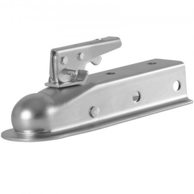 VEVOR Cabezal de Enganche para Remolque para Bola de Enganche Canal de 50,8 mm Carga de 1587,6 kg Acoplador de Lengüeta de Remolque Recto para Autocaravana, Furgoneta, SUV, Superficie Galvanizada