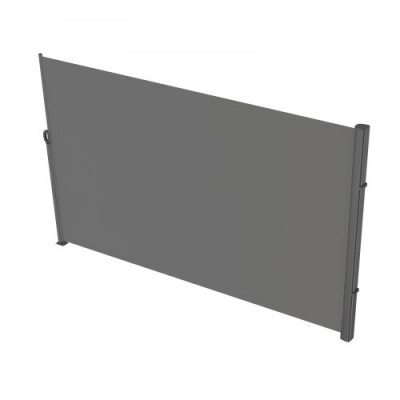 Toldo Solar Retráctil, Pantalla de Alta Privacidad 160X300cm, Toldo Lateral de Aluminio Separador Retráctil Terraza, para Patio Jardín Gris