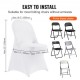 Buy White 12 PCS Stretch Spandex Chair Covers Wedding Banquet Decoration