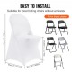 Buy Chair Covers 30 Pieces Stretchable Spandex Chair Covers Maximum Size 406x508x762 mm Removable Folding Chair Covers for Party Decoration Wedding Ceremony Banquet, White