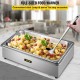 Comprar Aquecedor de buffet retangular 400 W Prato de atrito 68 x 47,5 x 30 cm Aquecedores de alimentos buffet aço inoxidável espessado 9L, temperatura de 30-80 graus centígrados com torneira de drenagem