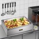 Comprar Aquecedor de buffet retangular 400 W Prato de atrito 68 x 47,5 x 30 cm Aquecedores de alimentos buffet aço inoxidável espessado 9L, temperatura de 30-80 graus centígrados com torneira de drenagem