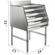 Buy Drinks Bottle Display Rack 635mm x 584mm x 838mm, Stainless Steel Bottle Rack with Foot Diameter 38mm, 5 Tier Liquor Bottle Display Unit