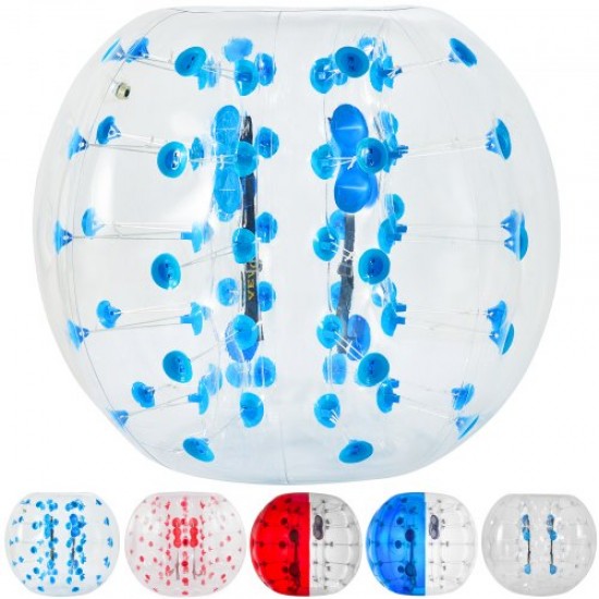 Comprar Bubble Soccer Pelota de Burbuja Zorb Ball Bola Inflable Pelotas Hinchables Gigantes Bubble Ball Bubble Football 1.2 M Transparente con Punto Azul con Manijas