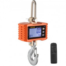 VEVOR Báscula de Grúa 1000KG/ 2000LBS Escala de Grúa Digital Balanza Pesada Industrial con Sensor Preciso con Muelle de Carga para Caza, Granja y Construcción