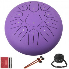VEVOR 10\'\' Acero Tambor De Lengua Handpan D Mayor 11 Notas Tankdrum Con Bolso Mazos