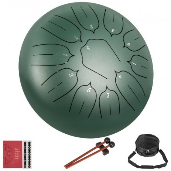 Comprar 10\'\' Acero Tambor De Lengua Handpan D Mayor 11 Notas Tankdrum Con Bolso Mazos