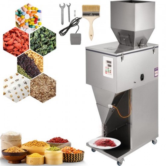 Koop Poedervulmachine 10-1200 g, automatische poederverpakkingsmachine 10-18 zakken/min, poedervulmachine Automatisch wegen en vullen met trechtercapaciteit 25 kg Vermogen 180 W