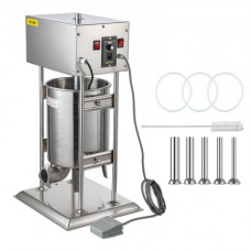 VEVOR Embutidora de Salchichas Electrico de Acero Inoxidable 12L Máquina de Salchichas Embutidos Electrico de Acero Inoxidable  58.4 lbs Máquina para Hacer Salchichas con 5 Tubos