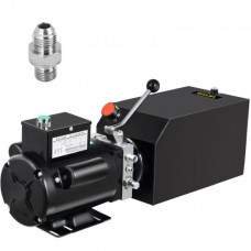 VEVOR Bomba Hidráulica de 14L, Bomba Hidráulica Remolque Tanque 220V, Cilindro Hidráulico para Elevador de Tijera, Bomba Hidráulica para Remolque Volquete, Camión Elevador, Señales de Tráfico