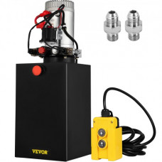 VEVOR Bomba Hidráulica Acción Doble DC12V con Depósito de Metal Combustible 15L