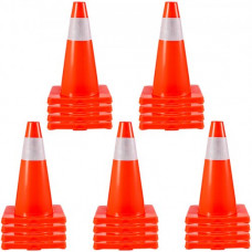 Conos de seguridad vial 20 piezas Conos de estacionamiento de PVC 18 